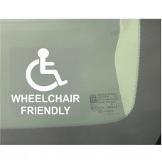 1 x Wheelchair Friendly Window Sticker for Car,Van,Truck,Vehicle.Disability,Mobility Self Adhesive Vinyl Sign Handicapped Logo